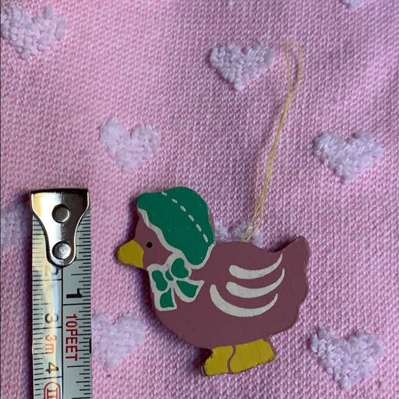 1.5” duck wearing bonet Easter tree ornament Vtg - Picture 5 of 8
